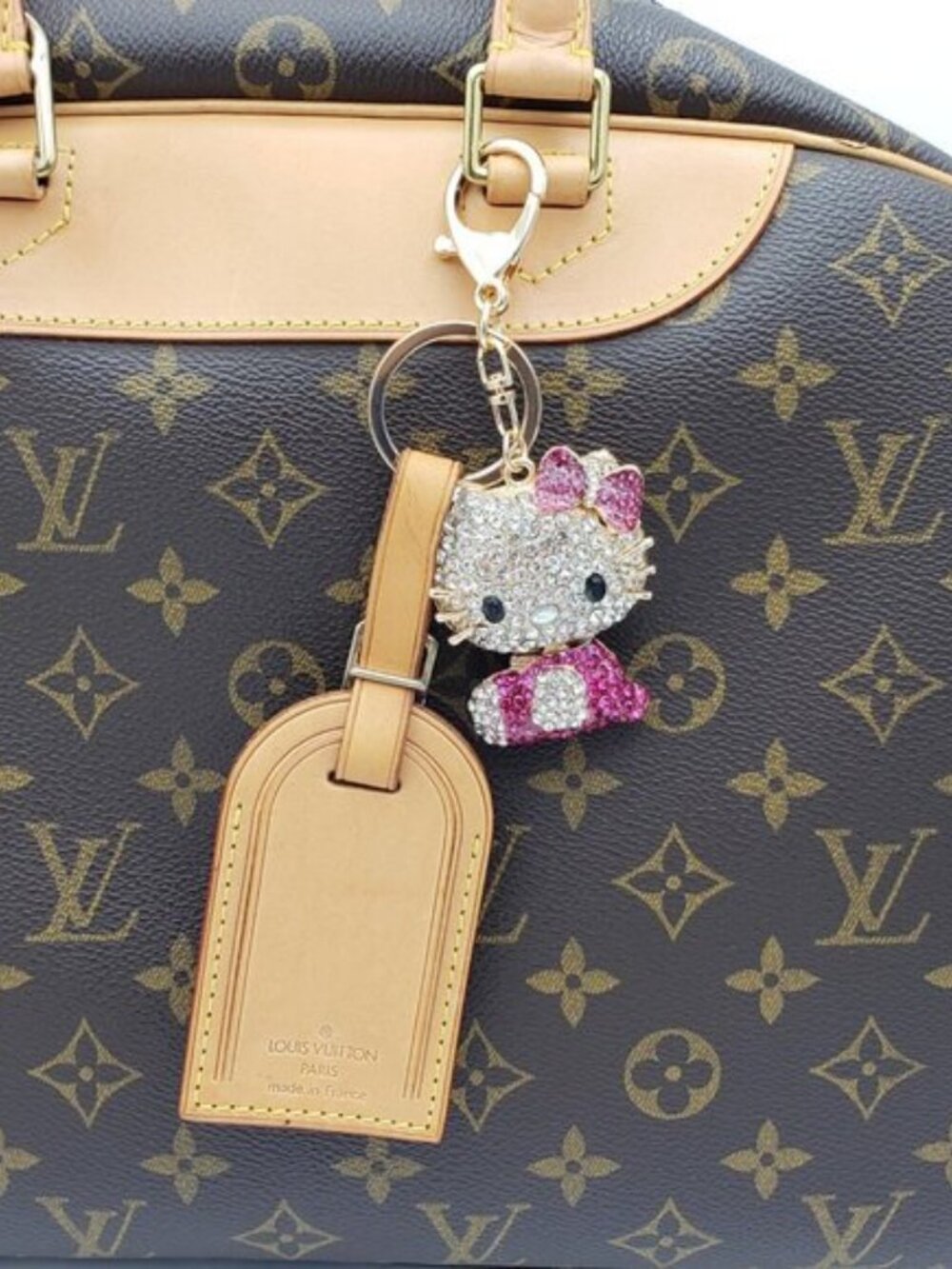 Authentic Louis Vuitton Luggage Nametag with Unbranded Keycharm - Picture 4 of 14